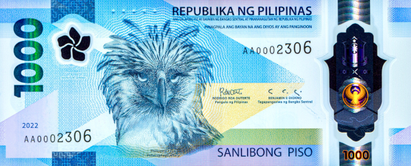 Philippines 1000 Peso note, front side